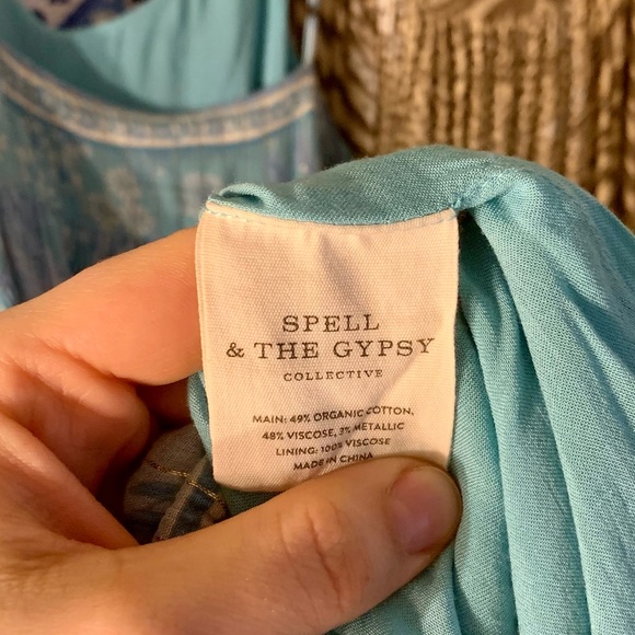 🦋Spell x Revolve turquoise Mystic strappy🦋 - Picture 6 of 7